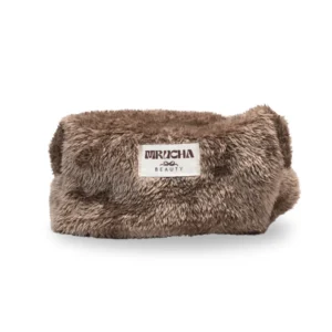 Furry Cosmetic Pouch – Brown (Luxury Makeup Bag)