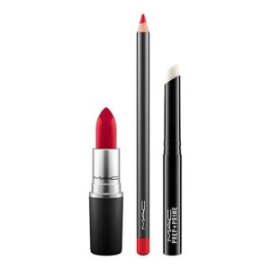 Matte Red Lipstick with Lip Liner & Prep + Prime Lip Set